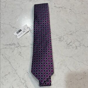 Ted Baker Purple Black Geometric Men's Tie